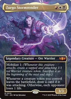 Borderless ZURGO STORMRENDER mtg NM-M Commander Tarkir Dragonstorm 1 Mythic - Image 1