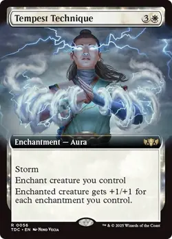 Extended Art TEMPEST TECHNIQUE mtg NM-M Commander Tarkir Dragonstorm 1 Rare - Image 1