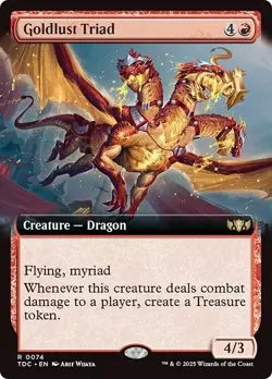 Extended Art GOLDLUST TRIAD mtg NM-M Commander Tarkir Dragonstorm 1 Rare - Image 1