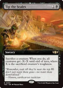 Extended Art TIP THE SCALES mtg NM-M Commander Tarkir Dragonstorm 1 Rare - Image 1