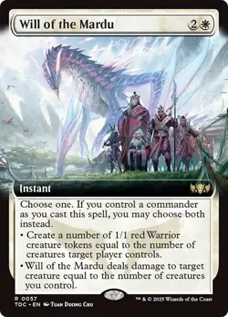 Extended Art WILL OF THE MARDU mtg NM-M Commander Tarkir Dragonstorm 1 Rare - Image 1