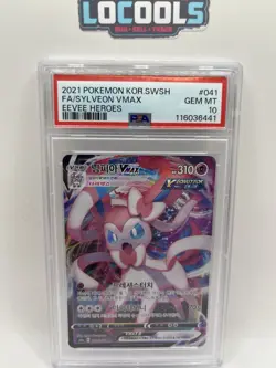 Sylveon Vmax PSA 10 2021 Eevee Heroes #041 Korean Pokemon Card - Image 1
