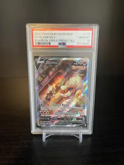 2021 POKEMON SWSH BLACK STAR PROMO #179 FULL ART/FLAREON V PSA 10 - Image 1