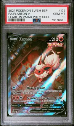 2021 POKEMON SWSH BLACK STAR PROMO #179 FULL ART/FLAREON V PSA 10 - Image 3