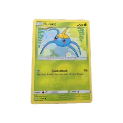 Pokemon TCG Sun And Moon Base Set Surskit Common Card 7/149 2017 NM - Image 1