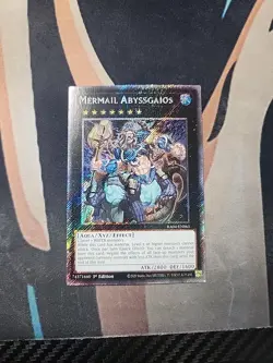 Mermail Abyssgaios RA04-EN065 Platinum Secret Rare 1st Ed NM Yugioh - Image 1