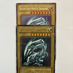 Yugioh Faded Misprint Wavy Blue-Eyes White Dragon SDK-001 Ultra Rare HP/DMG - Image 3