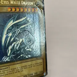 Yugioh Faded Misprint Wavy Blue-Eyes White Dragon SDK-001 Ultra Rare HP/DMG - Image 4