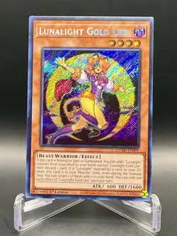 Yugioh! Lunalight Gold Leo DUAD-EN005 Secret Rare Duelist's Advance 1st Ed NM/M - Image 1