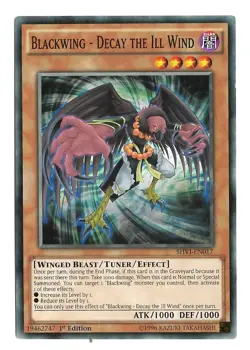 Blackwing - Decay the Ill Wind SHVI EN017 - YuGiOh Card - Common - 1st EDITION - Image 2