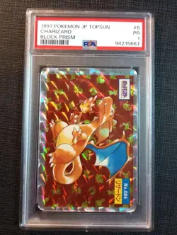 Pokemon Card Japanese Topsun Charizard Prism PSA1 - Image 1