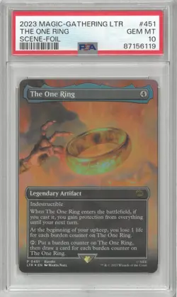 Magic MTG Lord of the Rings THE ONE RING #451 Scene Foil 💎 PSA 10 Gem Mint - Image 1