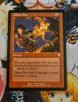 MTG Ghitu Fire 🇬🇧 Nm Invasion Magic the Gathering OG Card Karte 2000 - Image 1