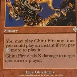 MTG Ghitu Fire 🇬🇧 Nm Invasion Magic the Gathering OG Card Karte 2000 - Image 3