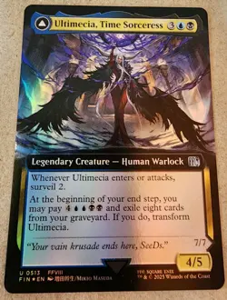 Ultimecia, Time Sorceress - #513 Foil (Extended Art) Final Fantasy - Mtg - Image 1