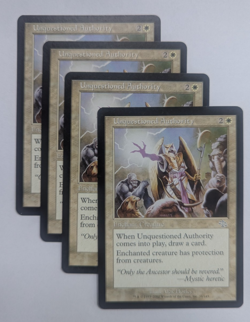 Magic Mtg Judgment Unquestioned Authority x4 lightly played - Image 1