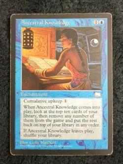 1x Ancestral Knowledge Played Weatherlight MTG Magic Reserve List - Image 1
