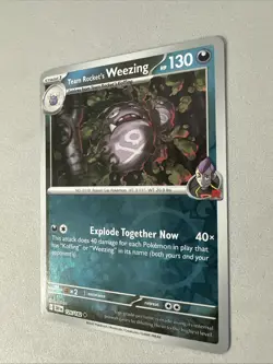 Pokemon TCG * Destined Rivals 126/182 Team Rocket's Weezing U* REVERSE HOLO * NM - Image 2