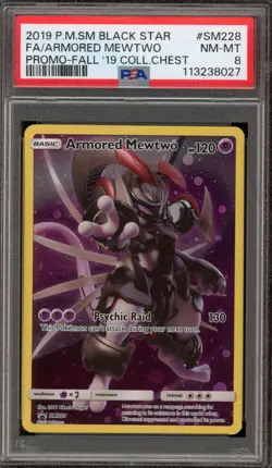 Pokemon Armored '19 Fall Coll. Chest Black Star Holo Promo SM228 PSA 8 - Image 1