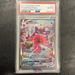 Pokemon Gengar VMAX Fusion Strike Secret Rare Full Alt Art #271 PSA 10 Gem Mint - Image 1