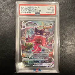 Pokemon Gengar VMAX Fusion Strike Secret Rare Full Alt Art #271 PSA 10 Gem Mint - Image 1