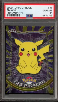 Pokemon Topps Chrome Pikachu #25 PSA 10 Gem Mint - Image 1