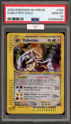 Pokemon Kabutops Skyridge Crystal Holo Rare #150 PSA 10 Gem Mint - Image 1