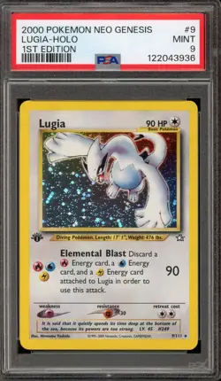 Pokemon Lugia Neo Genesis 1st Edition Holo Rare #9 PSA 9 Mint - Image 1
