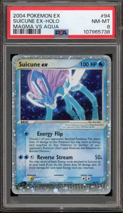 Pokemon Suicune ex EX Magma Vs Aqua Holo Rare #94 PSA 8 - Image 1