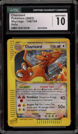 Pokemon Charizard Skyridge Crystal Holo Rare #146 CGC 10 Gem Mint - Image 1