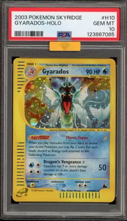 Pokemon Gyarados Skyridge Holo Rare #H10 PSA 10 Gem Mint - Image 1