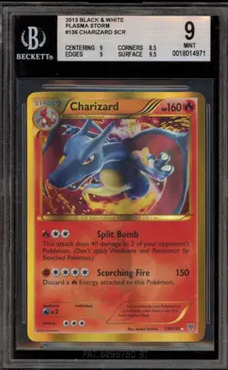 Pokemon Charizard Plasma Storm Secret Rare Holo #136 BGS 9 Mint - Image 1