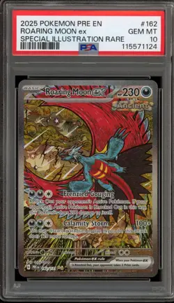 Pokemon Roaring Moon ex Prismatic Evolutions Spec. Illustration Rare #162 PSA 10 - Image 1