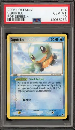 Pokemon Squirtle POP Series 4 #14 PSA 10 Gem Mint - Image 1