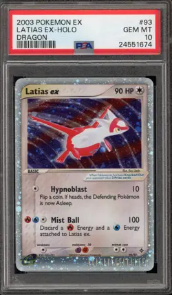 Pokemon Latias ex EX Dragon Holo Rare #93 PSA 10 Gem Mint - Image 1