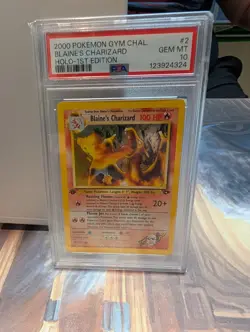 Pokemon Blaine's Charizard Gym Challenge 1st Edition Holo Rare #2 PSA 10 - Image 1