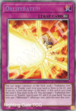 Yugioh! Mega Tins 2025 PREORDER 1x StR Obliterate!!! - Image 1