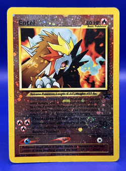 Pokemon Card Entei 34 Black Star Promo Movie Reverse Holo Rare HP SWIRL - Image 1