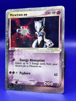 Pokemon Card Ruby and Sapphire Mewtwo EX 101/109 SWIRL LP-MP Condition - Image 2