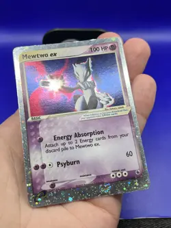 Pokemon Card Ruby and Sapphire Mewtwo EX 101/109 SWIRL LP-MP Condition - Image 4