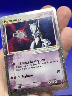Pokemon Card Ruby and Sapphire Mewtwo EX 101/109 SWIRL LP-MP Condition - Image 5