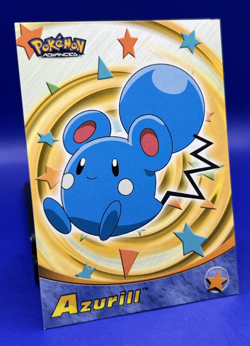 2003 Topps Pokemon Advanced Card Azurill #15 LP - Image 3