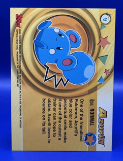 2003 Topps Pokemon Advanced Card Azurill #15 LP - Image 4