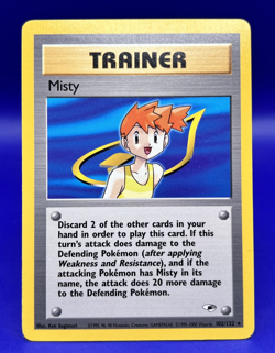 Pokemon Card Misty Gym Heroes 102/132 Unlimited Rare MP - Image 1