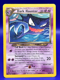 Pokemon Card Neo Destiny Dark Haunter 36/105 Uncommon Unlimited LP- - Image 1
