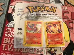 Pokemon Scan-Tastic Ho-Oh and Rapidash Card CARDS Set NEW - Image 1