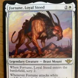 MTG Fortune, Loyal Steed [Outlaws of Thunder Junction] Rare Magic The Gathering - Image 2