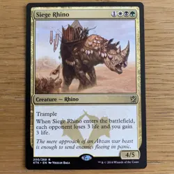 Siege Rhino ~ Khans of Tarkir [ Excellent ] [ Magic MTG ] Rare Magic Card - Image 1
