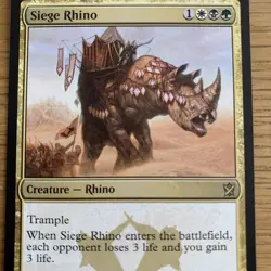 Siege Rhino ~ Khans of Tarkir [ Excellent ] [ Magic MTG ] Rare Magic Card - Image 2