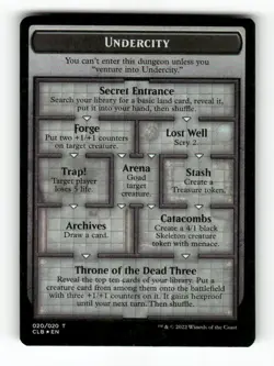 The Initiative // Undercity Double-Sided Token 20 NM Foil T MTG Magic Commander - Image 2